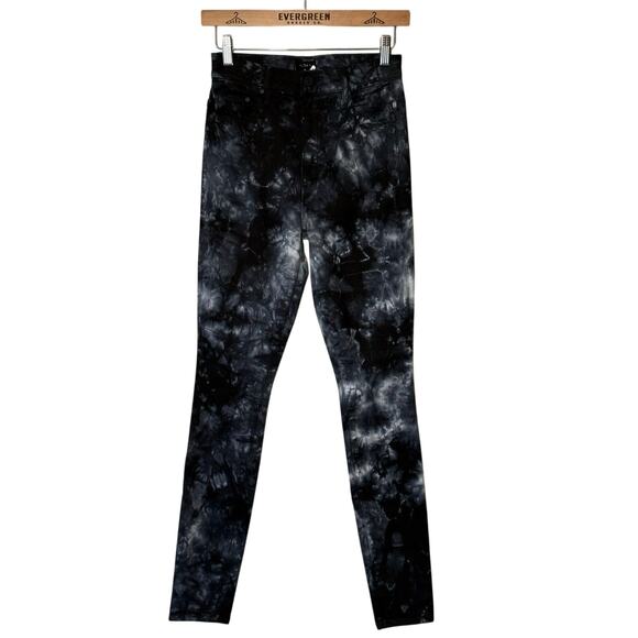 MOTHER The Super Swooner Winding Path Shibori Tie-Dye High-Rise Denim Jean Sz 26 - Picture 1 of 11